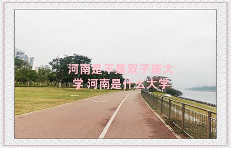 河南是不是双子座大学 河南是什么大学